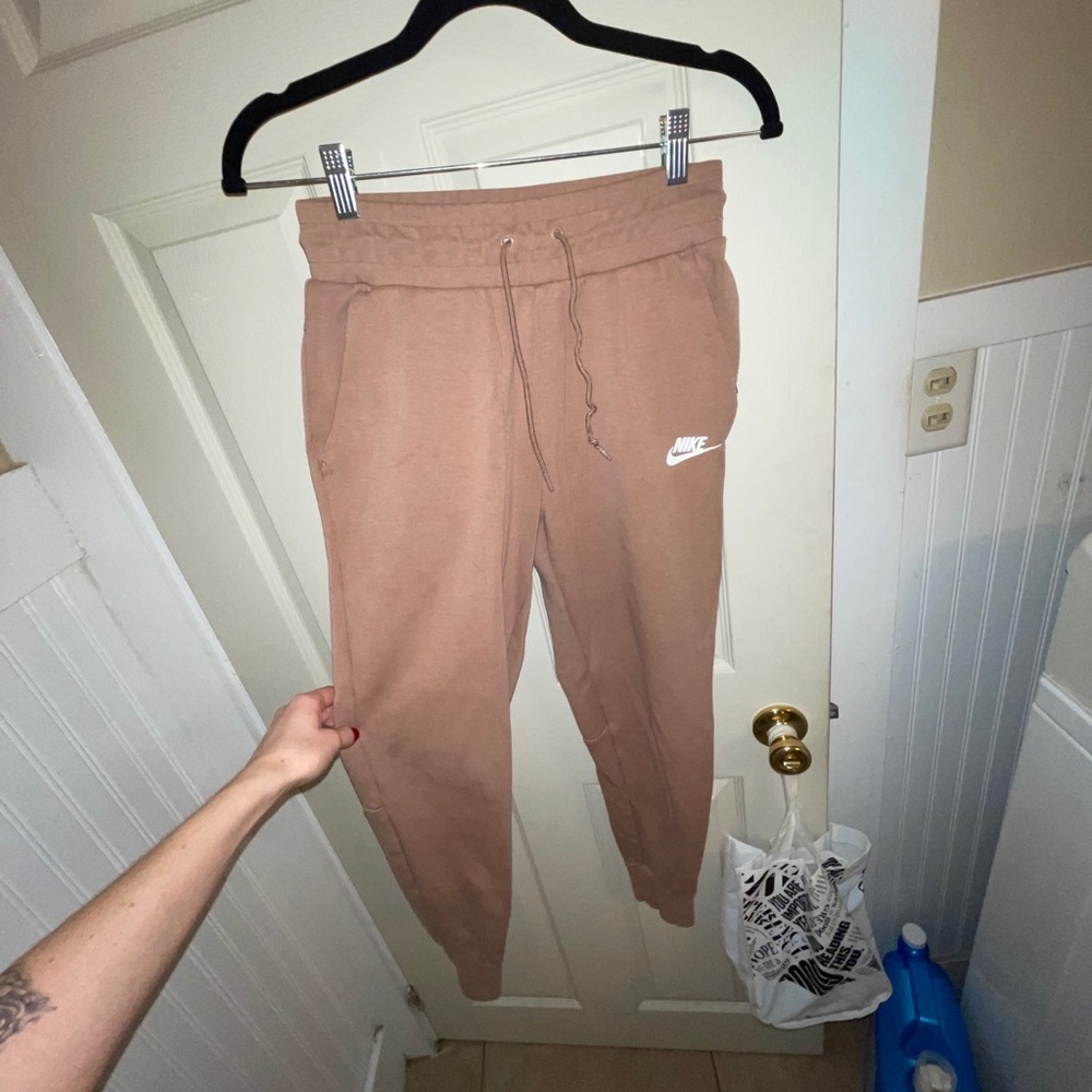 Tan Nike joggers